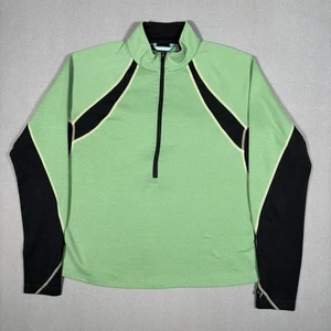 REI 1/2 Zip Verde Giacca Pullover Maglione Donna Taglia Media Escursionismo Traspirante - Foto 1 di 9
