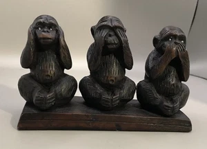 See No Evil Hear No Evil Speak No Evil 3 Monkeys - Picture 1 of 7