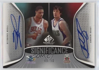 2006 SP Game Used Edition SIGnificance Dual /50 Tyson Chandler Andrew Bogut Auto - Image 1 of 2