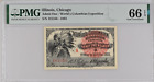 1893 WORLDS COLUMBIAN EXPO TICKET "ADMIT BEARER" INDIAN PMG 66 EPQ SECOND ISSUE