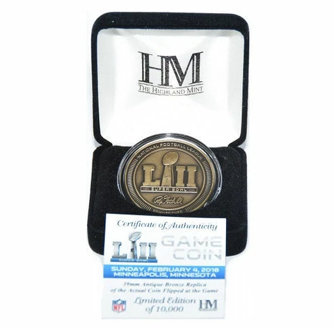 The Highland Mint NFL Philadelphia Eagles Super Bowl 2018 Bronze Flip Coin Cover
