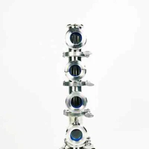 Metal Sight Glass Copper Bubble Set Union Tri-Clamp Tee Distillation Lens Column - Imagen 1 de 13