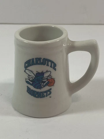 90’s Charlotte Hornets Basketball NBA Old Logo Vintage Ceramic Coffee Mug EUC Cover