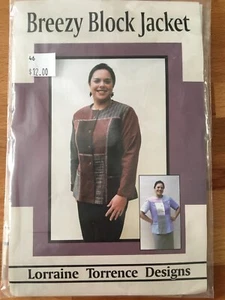 Breezy Block JACKET by Lorraine Torrence Designs 1911 Sizes XXS-XXXL 0 thru 28 - Picture 1 of 4
