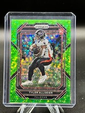 2022 Panini Prizm Tyler Allgeier Neon Green NO HUDDLE DISCO Prizm RC 3/5 Rookie