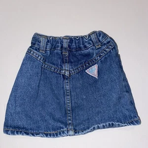 Vintage 80s Baby Guess Denim Mini Skirt  by Georges Marciano Baby Girls 18m USA - Picture 1 of 6
