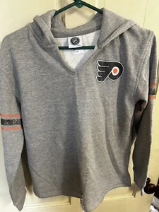NWT NHL Philadelphia Flyers Gray Hoodie Hooded Sweatshirt Youth Boys Small (4-6) - Picture 1 of 6