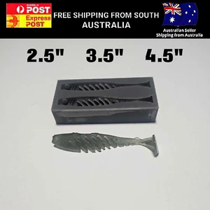 SOFT PLASTIC MOLD 2.5" 3.5" 4.5" FISHING BAIT LURE MOULD PLASTISOL SWIM BAIT - Picture 1 of 5