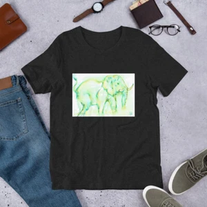 Camiseta UNISEX - ELEFANTE Acuarela Retrato .2 - Camiseta Camisa Ropa Pintura - Imagen 1 de 6