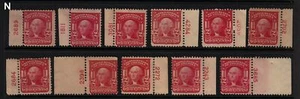 1903 Sc 319 MHR plate number singles, Hebert CV $22.50 each - Picture 1 of 1