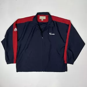 Cutter Buck Jacket Mens XL Blue Red Golf Windbreaker Full Zip PPW Dupont Tyvek - Picture 1 of 10