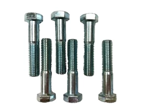 1/2"-13 x 2-1/2" LONG HEX HEAD BOLT / SCREW GRADE 5 ZINC - NEW - 6 PCS - Picture 1 of 4
