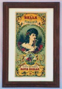 3 of 3 beautiful lithographed tobacco crate labels. Late 1800's original, unused
