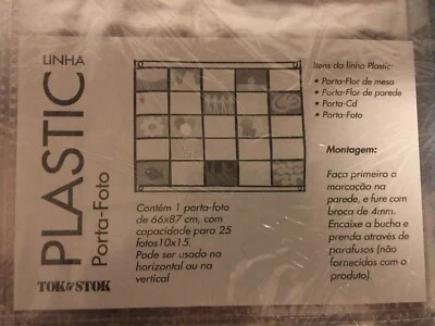 NUEVO álbum de pared colgante de plástico para (25) fotos de 5,5 x 4,5 CD, etc * Tok & Stok Foto 1 de 2