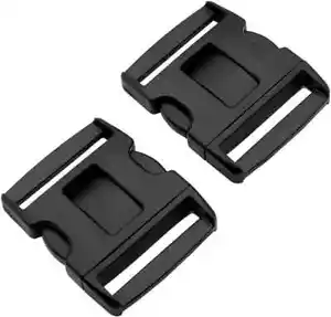 Set Fibbie Tri Rilascio 2,25" per Cintura da Lavoro 2 1/4" Confezione da 2 Nero No Cucito Sostituire - Foto 1 di 1