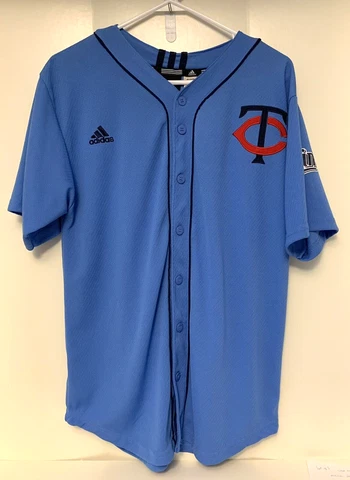 Minnesota Twins Youth XL 18/20 Mauer #7 Adidas BASEBALL JERSEY Cooperstown Sewn Cover