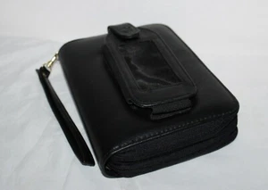 2004 UTX 502 PA PERSONAL Organizer schwarz Leder mit Geldbörse Clutch  - Bild 1 von 5