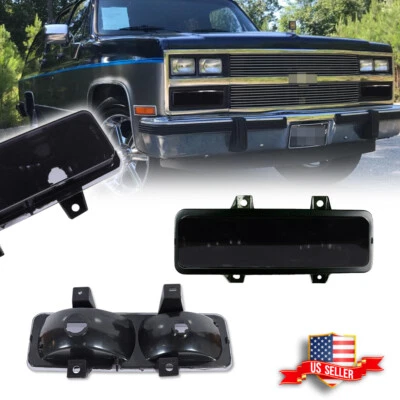 2X Smoke Corner Marker Signal Parking Light For Chevy GMC Van Jimmy Pickup Truck - Image 1 of 4