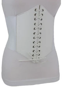 Cinturón Corsé Cintura Cintura Cintura Cintura Elástico Color Blanco Moda Talla Grande M L XL - Imagen 1 de 12