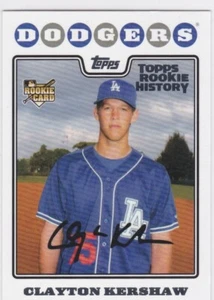 CLAYTON KERSHAW ROOKIE CARD Reprint RC Baseball TOPPS UPDATE LOS ANGELES DODGERS - Picture 1 of 2