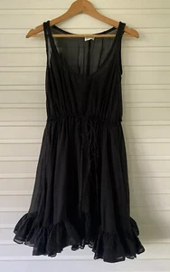 Kookai Black fit and flare dress sleeveless 70% Cotton 30% Silk Size 34 - Picture 1 of 9