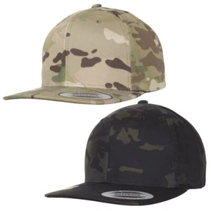 Yupoong Classic Snapback Multicam® Cap Army Militär Kappe Camouflage Hat Flexfit - Picture 1 of 11