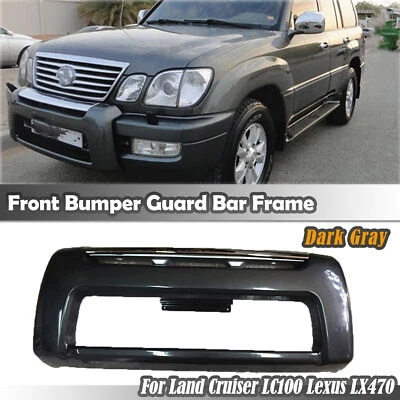 Barra protectora de parachoques delantero gris oscuro para Land Cruiser LC100 Lexus LX470 1998-2007 Foto 1 de 3