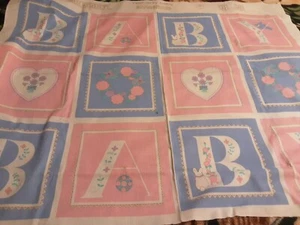 Fabric Heavenly Baby Appliqués  Book Banner Pillows Panel Multicolor - Picture 1 of 7