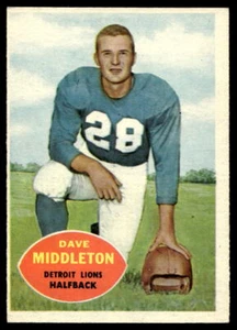 1960 Topps #43 Dave Middleton Detroit Lions EX-EXMINT - Picture 1 of 2