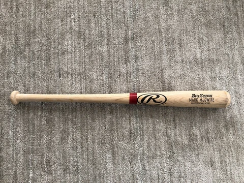 Mark McGwire Stadium SGA Bat Day BAT Rawlings Natural 28” Long Cover