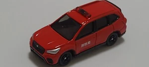 Tomica #99 Subaru Forester Fire Command Vehicle Takara Tomy Red Suspension 1:65 - Picture 1 of 15