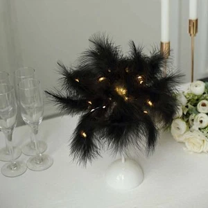 15" Feather LED TABLE LAMP Centerpiece Battery Operated Desk Light Party - Picture 1 of 63