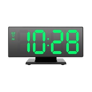 Orologio Sveglia Digitale da Tavolo Display Specchio LCD  Termometro Datario USB