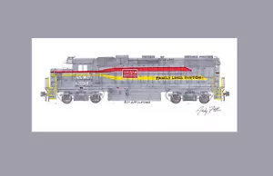 Family Lines (A&WP) GP38-2 #6008 11"x17" impresión mate firmada por Andy Fletcher - Imagen 1 de 1
