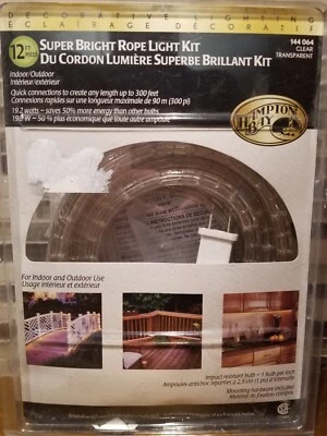 Hampton Bay Decorative Lighting 12ft Super Bright Flexible Rope Light Kit - Image 1 of 3