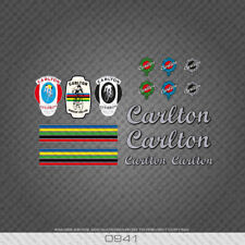 0941 Carlton Bicycle Stickers Extended - Decals - Transfers Silver/Black