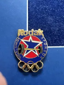 Kodak Worldwide Sponsor 1996 Atlanta Olympic Games Weightlifting Pin Team USA - Picture 1 of 7