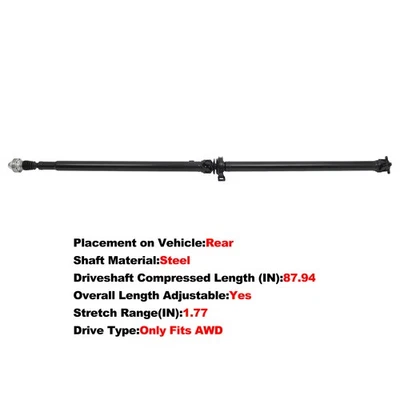 Rear Drive Shaft Assembly 19152721 For 2005-06 Chevrolet Equinox 06 Pontiac 3.4L Foto 1 de 4