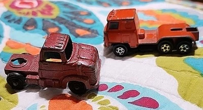Lot Of 2 Tootsie Ford Semi Die Cast 1/64 50',60'. Majorette Truck M106 Made... - Image 1 of 4