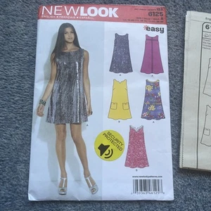 New Look Sewing Pattern Ladies Loose Cocktail Dress CUT TO 12 10 6125 Easy - Picture 1 of 6