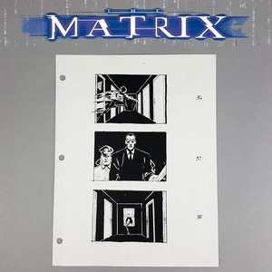 The Matrix Production gebrauchtes Storyboard Trinity Chase CH36-38 Filmrequisite - Bild 1 von 7