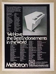 1974 Mellotron M400 Vintage Print Ad - Bild 1 von 1