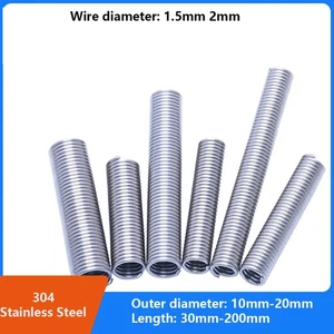 Hookless Tension Extension Spring A2 Stainless Steel Springs Wire Dia 1.5mm 2mm - Picture 1 of 8