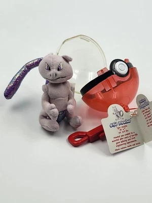 1999 Pokemon Applause Playables #150 Mewtwo Plush Pokeball Keychain  - Image 1 of 4