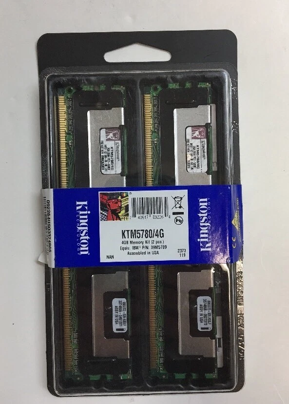 Kingston 4 GB 2x2GB Kit Fully Buffered ECC DDR2 SDRAM Memory Module - Image 1 of 4
