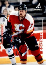 Chris Dingman Signed Autographed 97/98 Pinnacle Rookie Rc card Calgary Flames