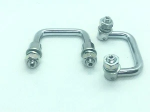 2x Sowjetische UdSSR Nikel Tragedrehgriff für diverse Geräte (50mm x 40mm) - Bild 1 von 1