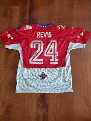 Darrelle REVIS 2010 New York Jets Pro Bowl #24 Autographed Jersey PSA/DNA Cert - Image 1 of 4