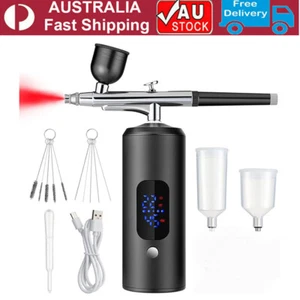 Airbrush Compressor Kit Dual Action Air Brush Spray Gun Art Tattoo Paint - Picture 1 of 15