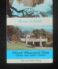 Década de 1950 Olivet memorial Park Cemitério Capela Cor Foto Túmulos Colma California San Mateo